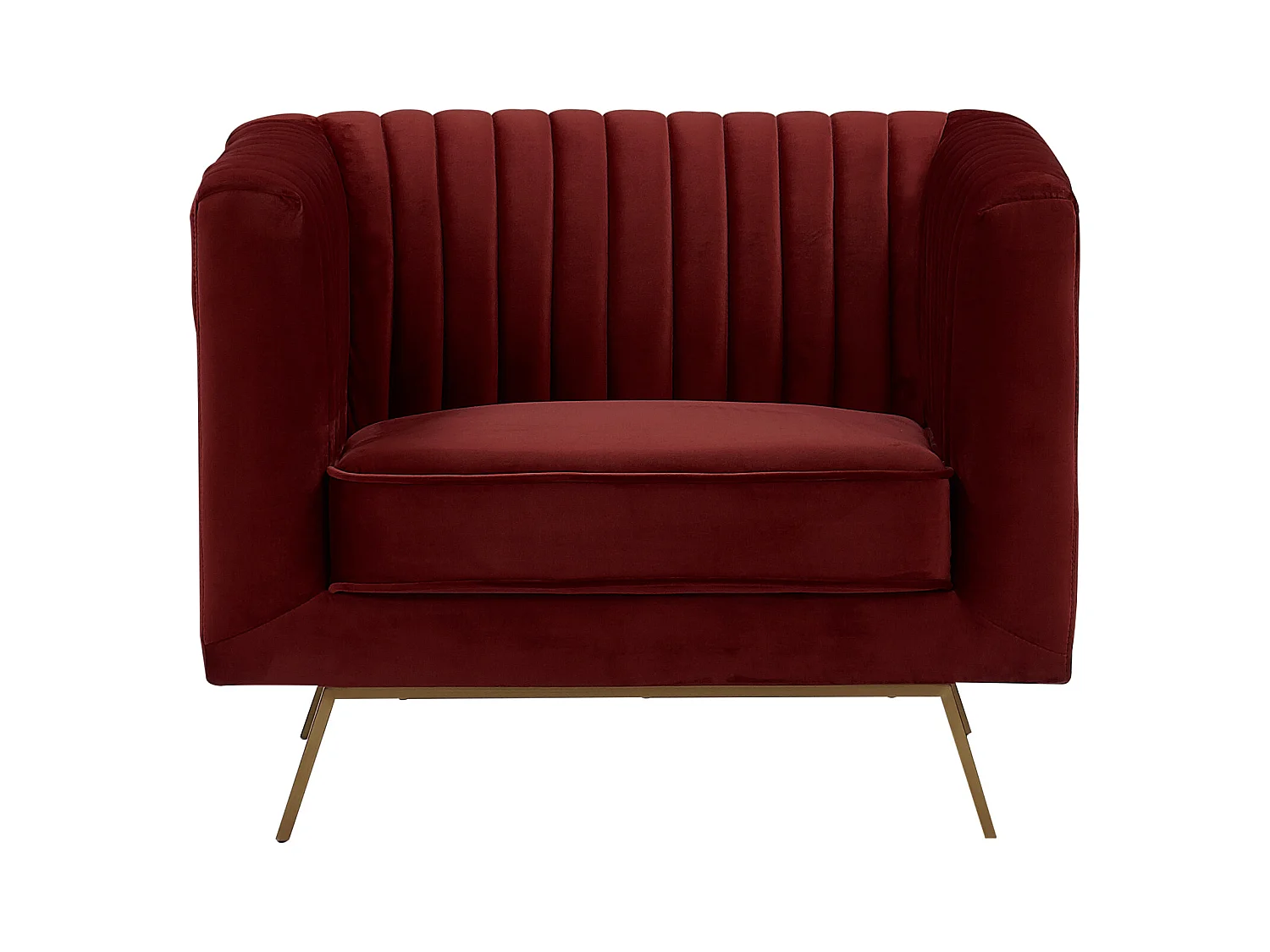 Fauteuil en velours bordeaux - Gatsby