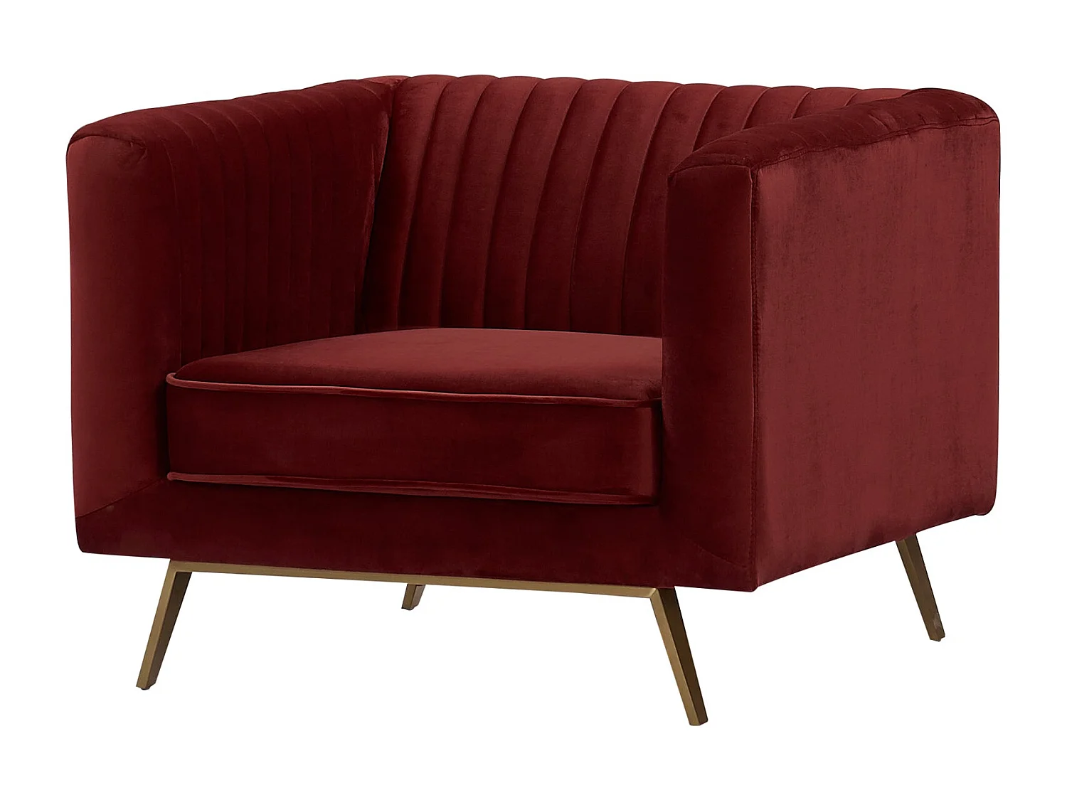 Poltrona in velluto Bordeaux - Gatsby