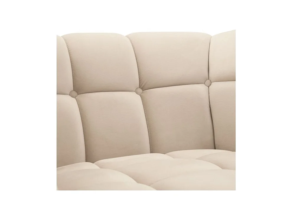 Fauteuil en velours beige - Mona