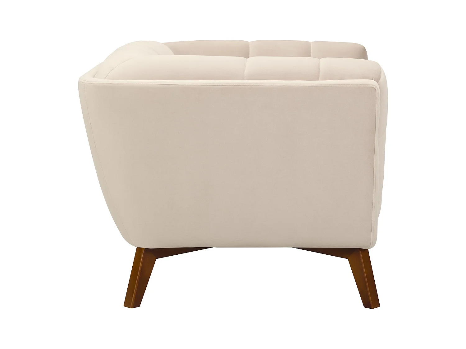 Fauteuil en velours beige - Mona