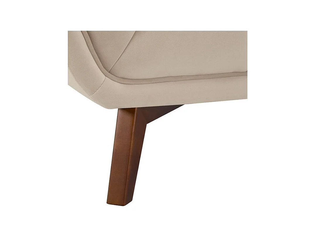 Fauteuil en velours beige - Mona