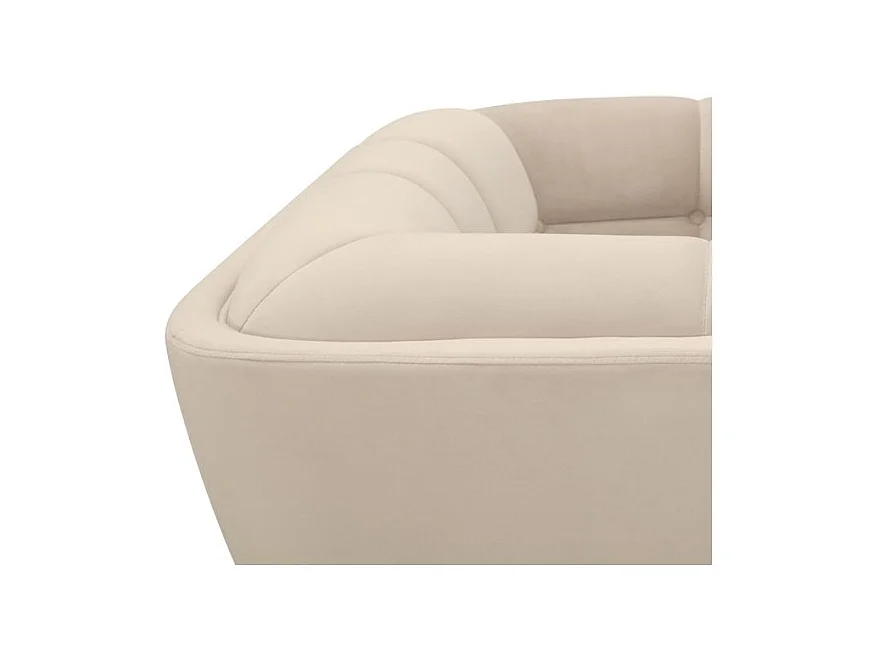 Fauteuil en velours beige - Mona