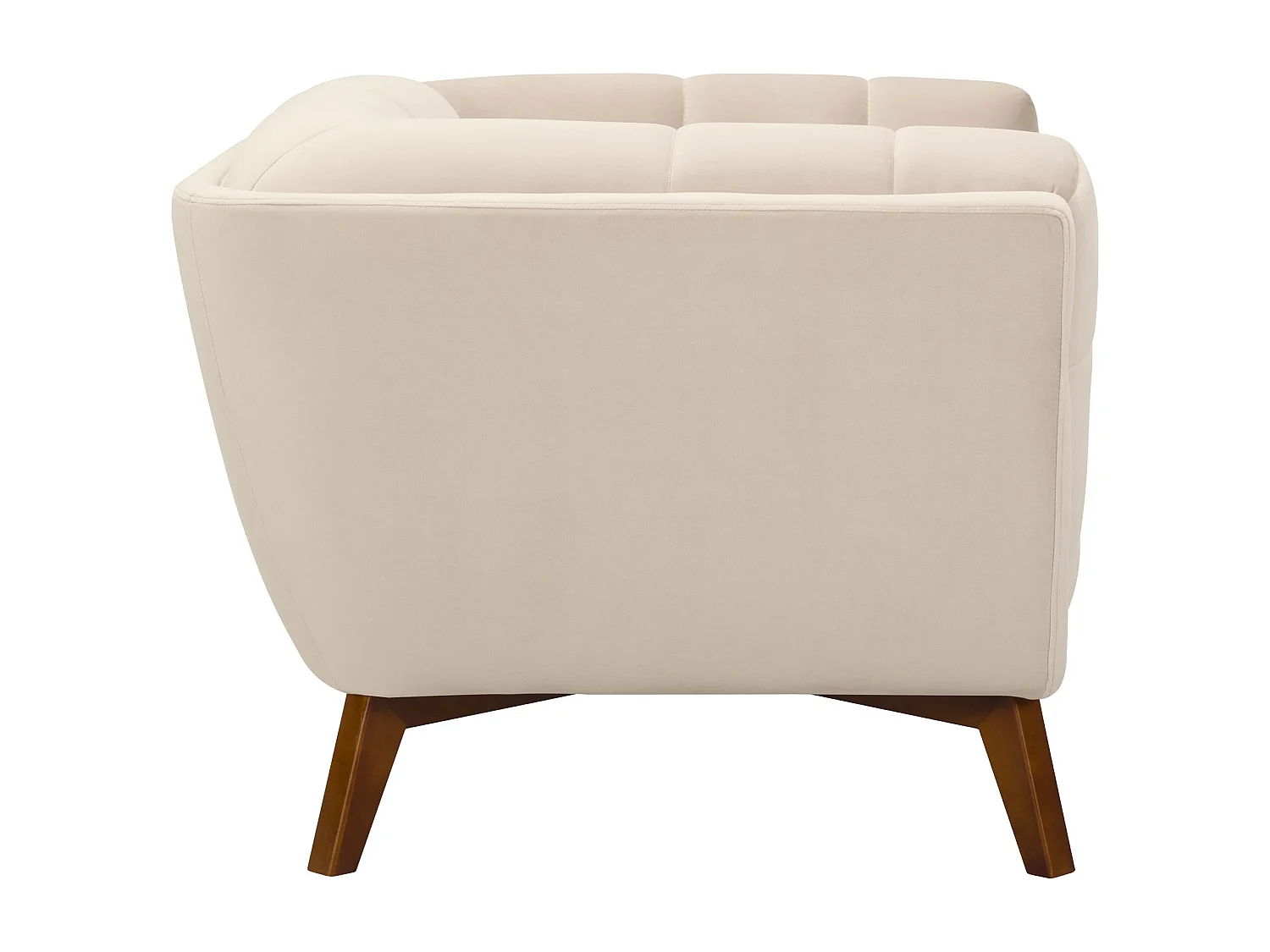 Fauteuil en velours beige - Mona