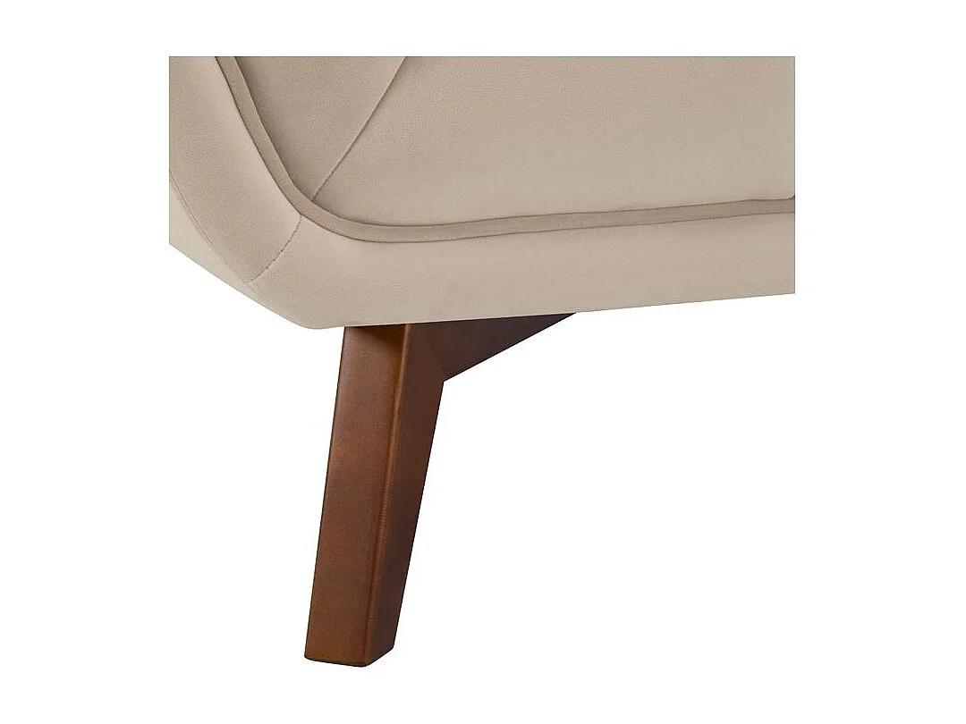 Fauteuil en velours beige - Mona