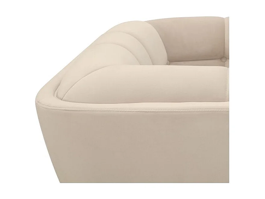 Fauteuil en velours beige - Mona