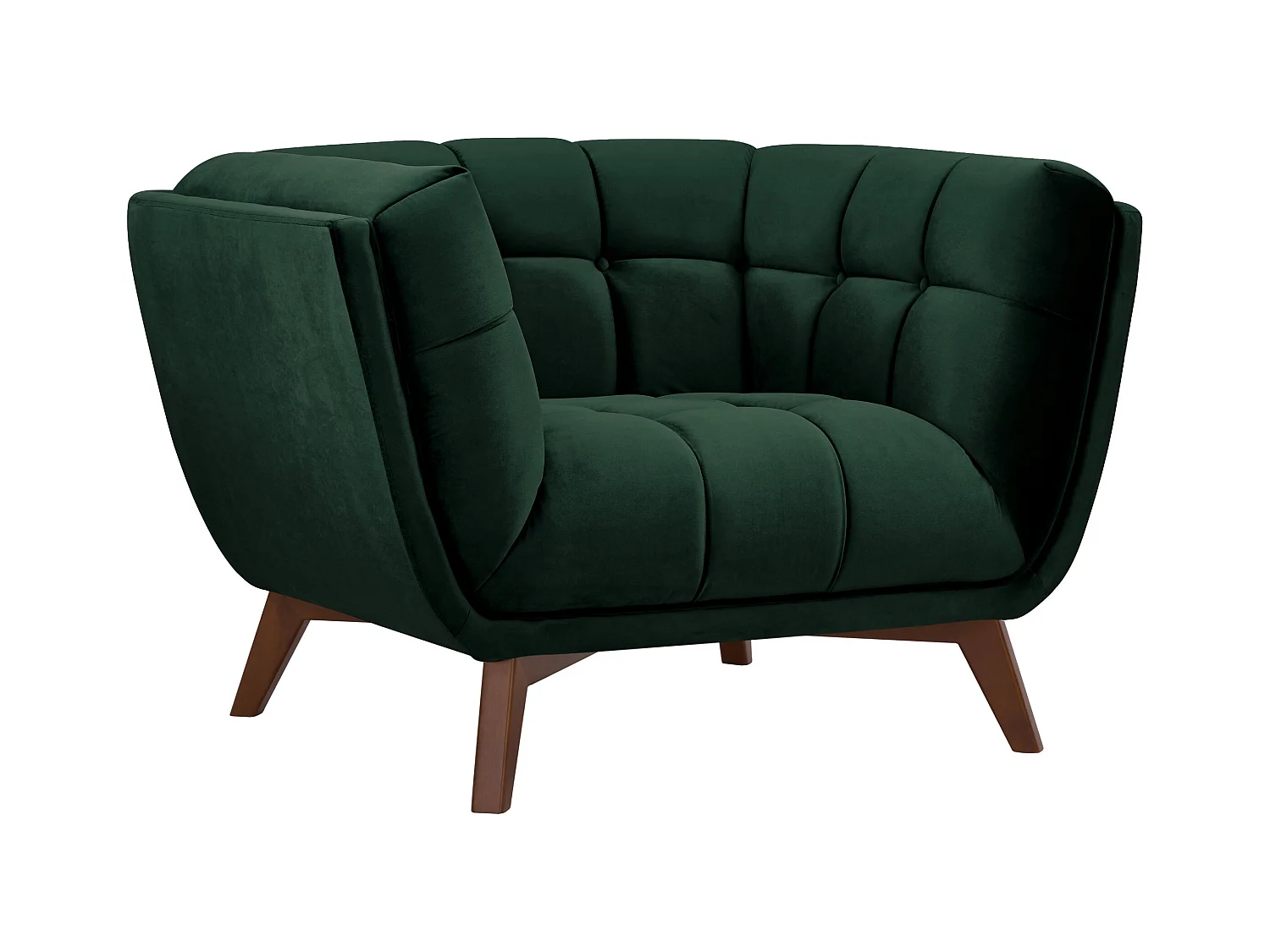 Poltrona in velluto verde scuro - Mona