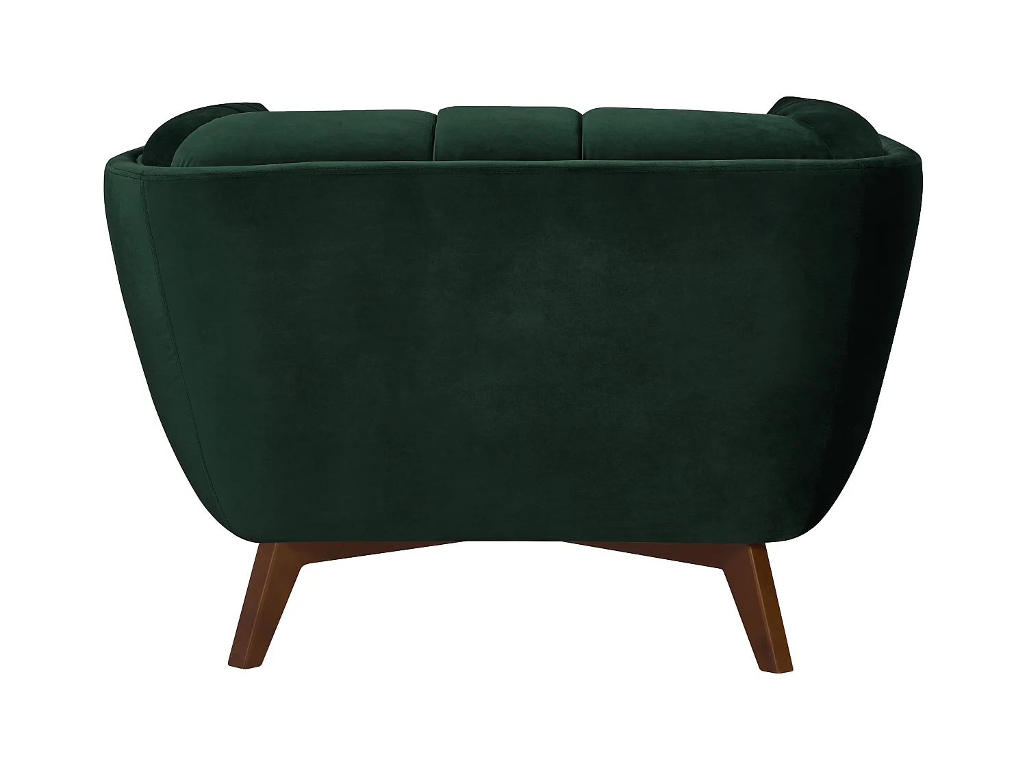 Poltrona in velluto verde scuro - Mona