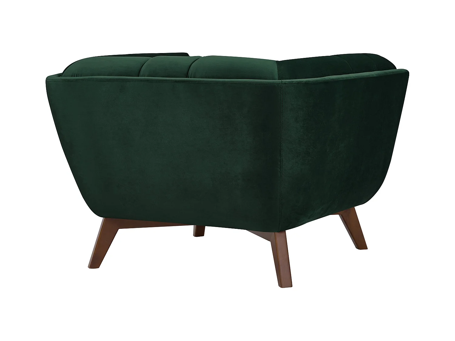 Poltrona in velluto verde scuro - Mona