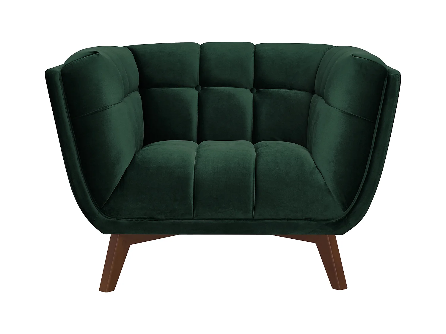 Fauteuil en velours vert foncé - Mona