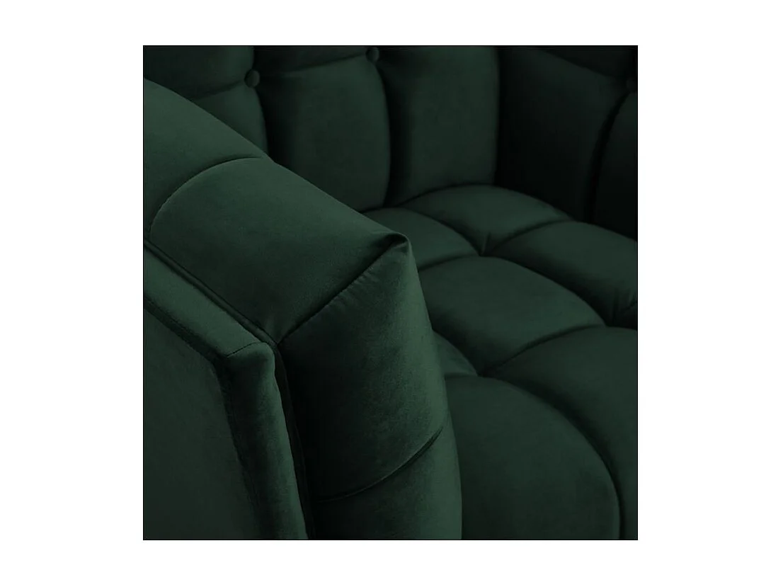 Fauteuil en velours vert foncé - Mona