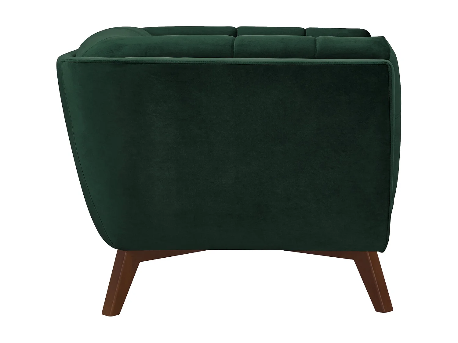 Fauteuil en velours vert foncé - Mona