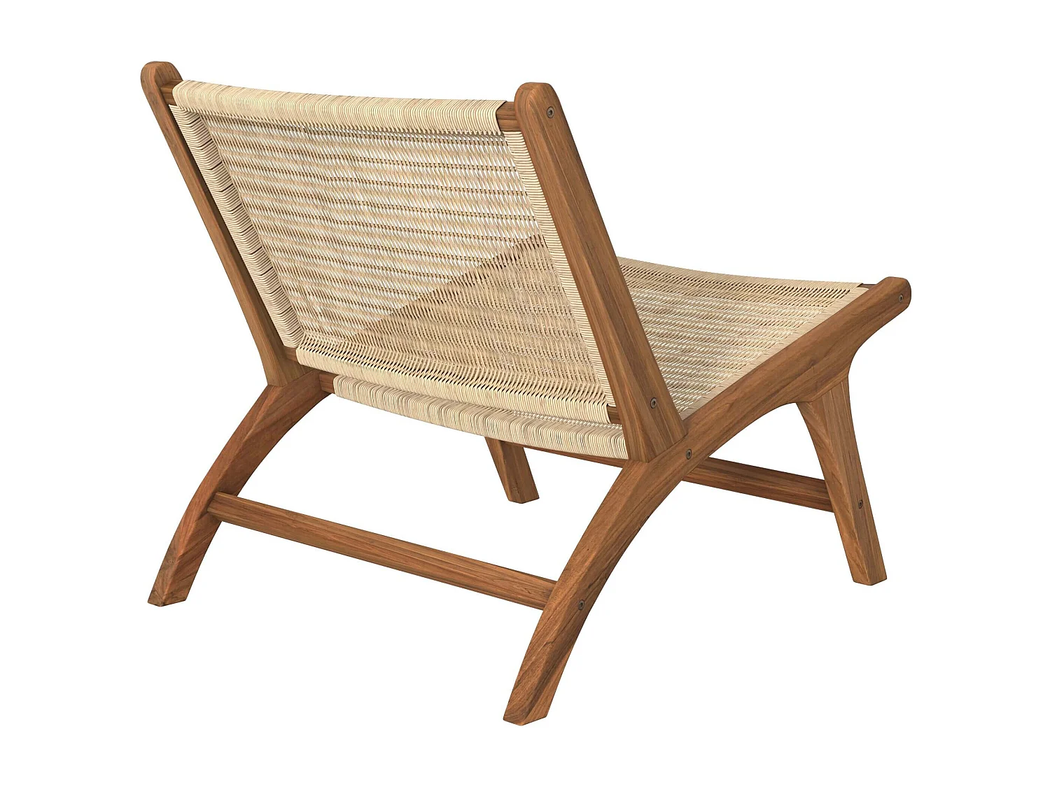 Sillón de madera de teca y ratán natural - Kilka