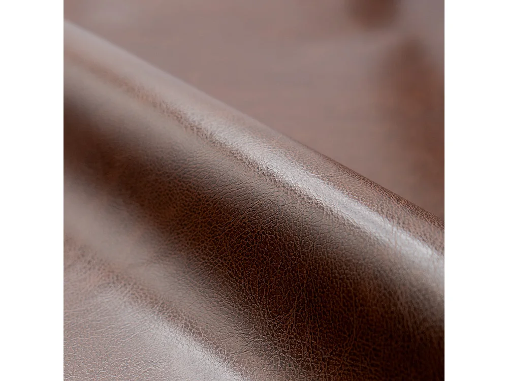 Fauteuil marron en croûte de cuir enduite - Club