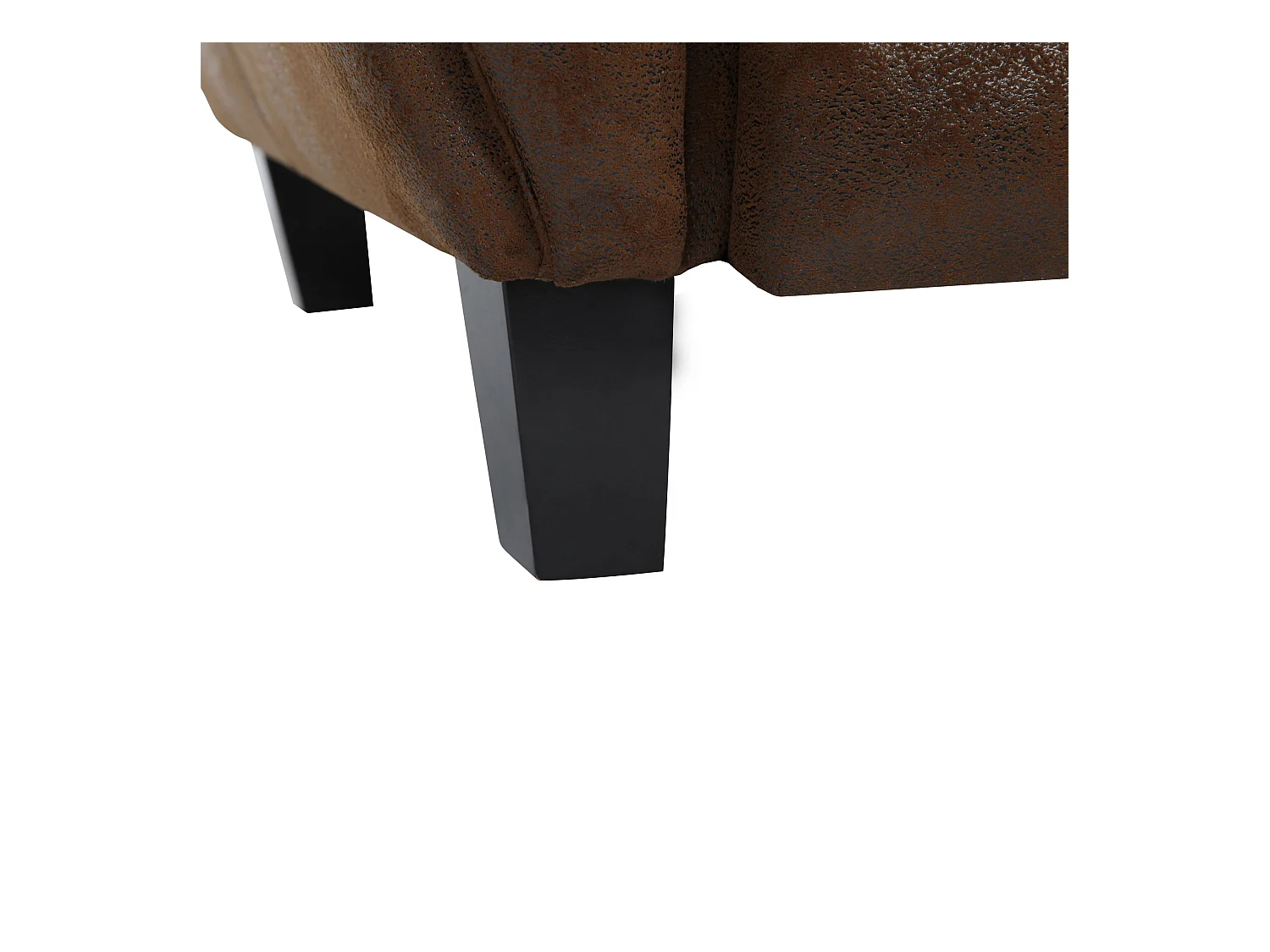 Fauteuil marron vieilli en microfibre - Club