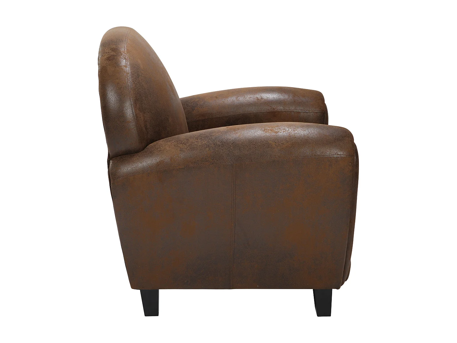 Poltrona in microfibra marrone antico - Club