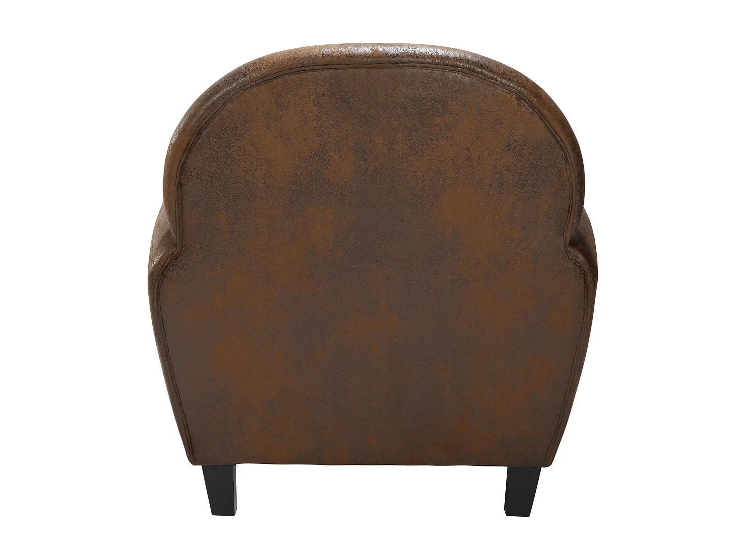 Poltrona in microfibra marrone antico - Club