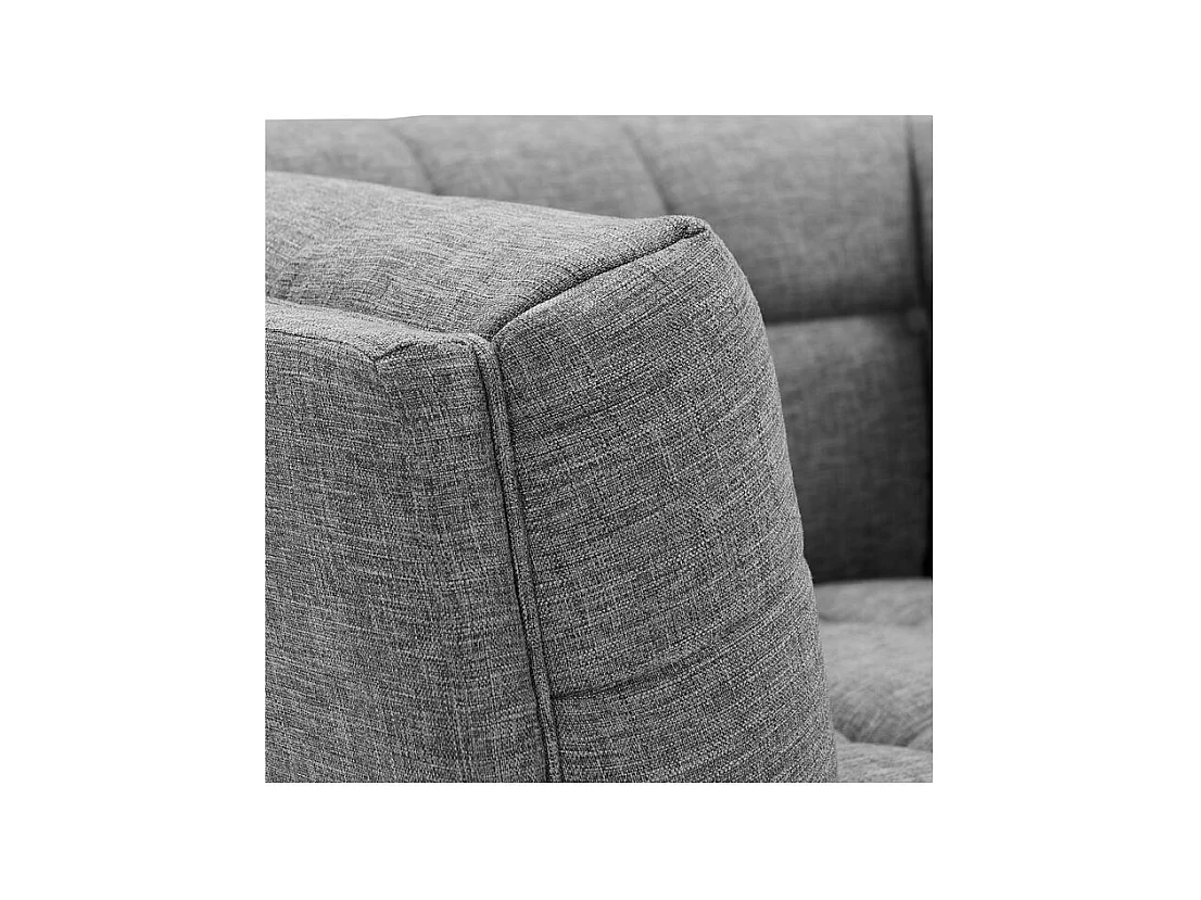 Sillón tapizado en tela gris - Carmen