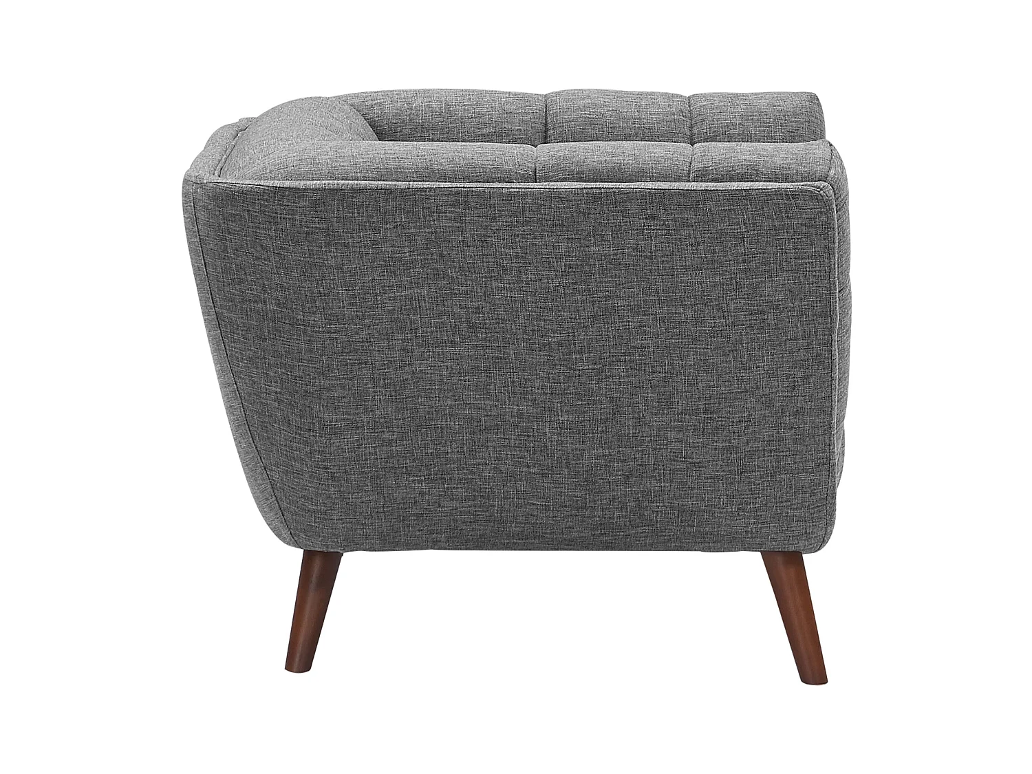 Sillón tapizado en tela gris - Carmen