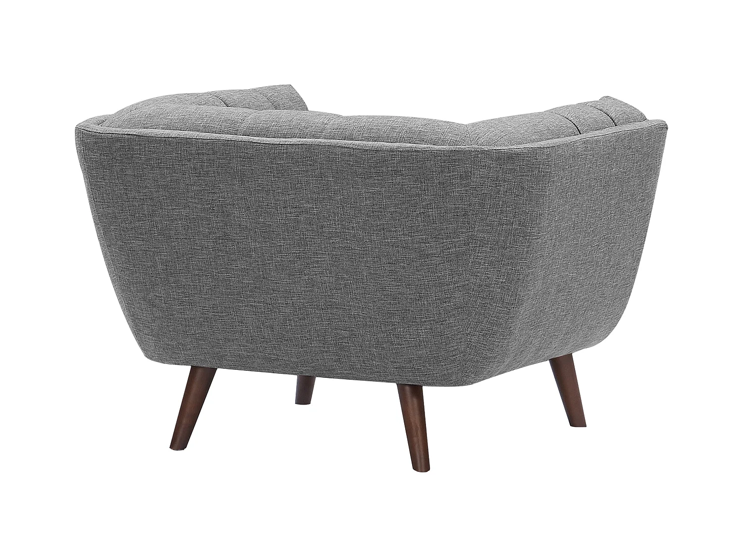 Sillón tapizado en tela gris - Carmen