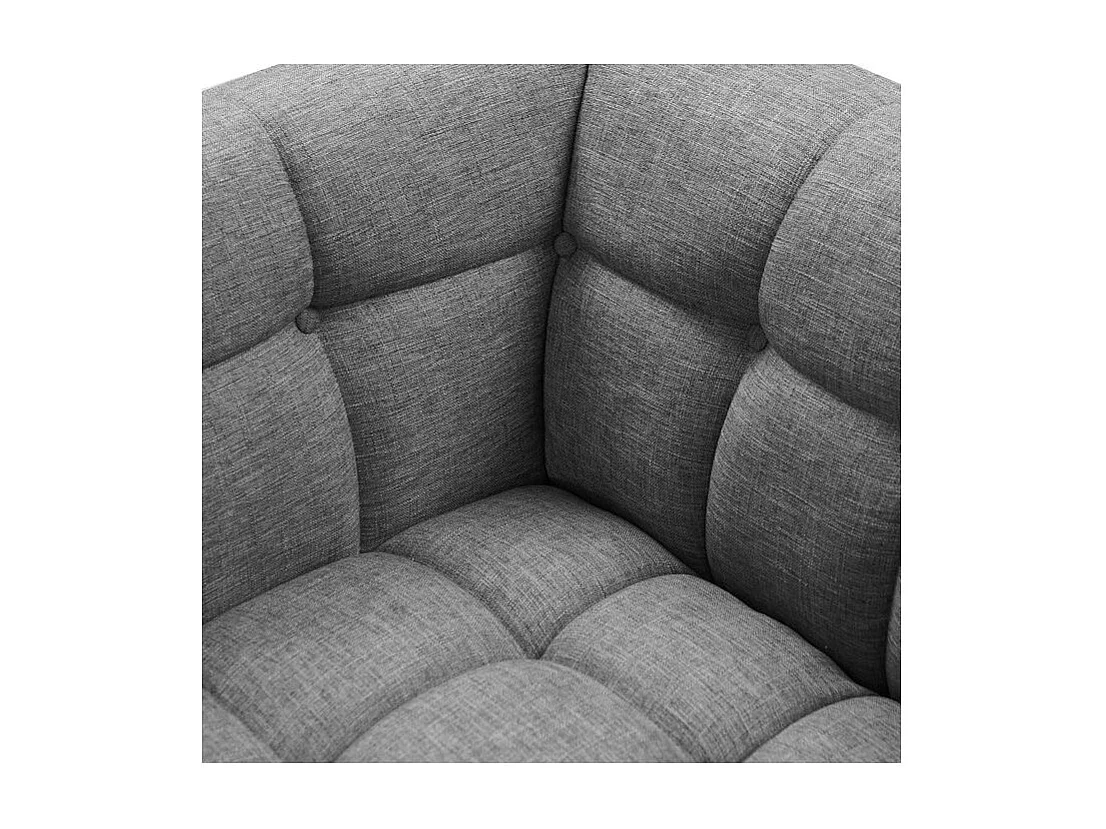Sillón tapizado en tela gris - Carmen