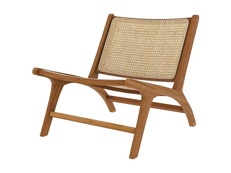 Sillón de teca y ratán natural - Kilka
