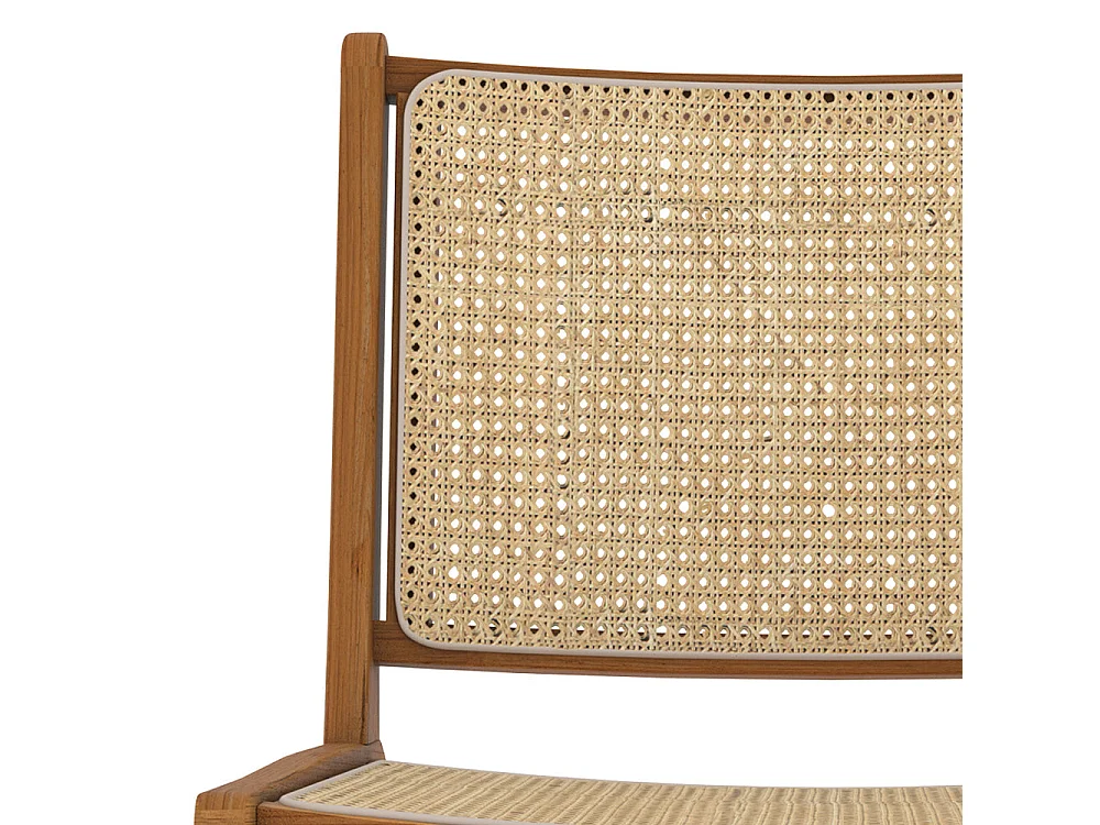 Sillón de teca y ratán natural - Kilka