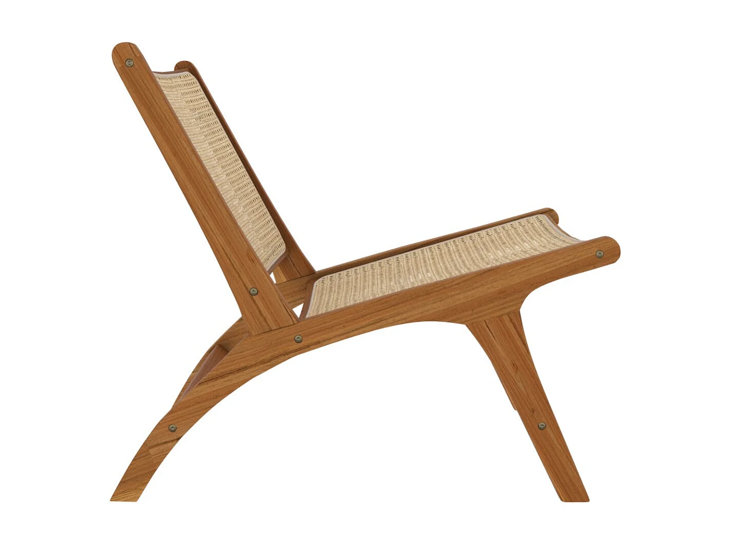 Sillón de teca y ratán natural - Kilka