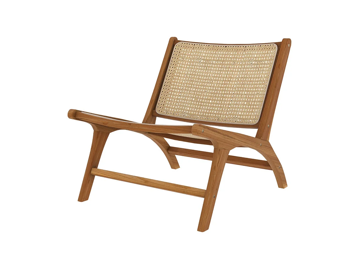 Sillón de teca y ratán natural - Kilka