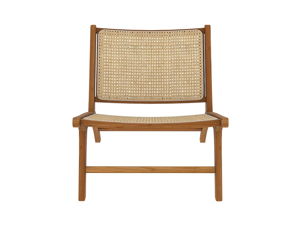 Sillón de teca y ratán natural - Kilka