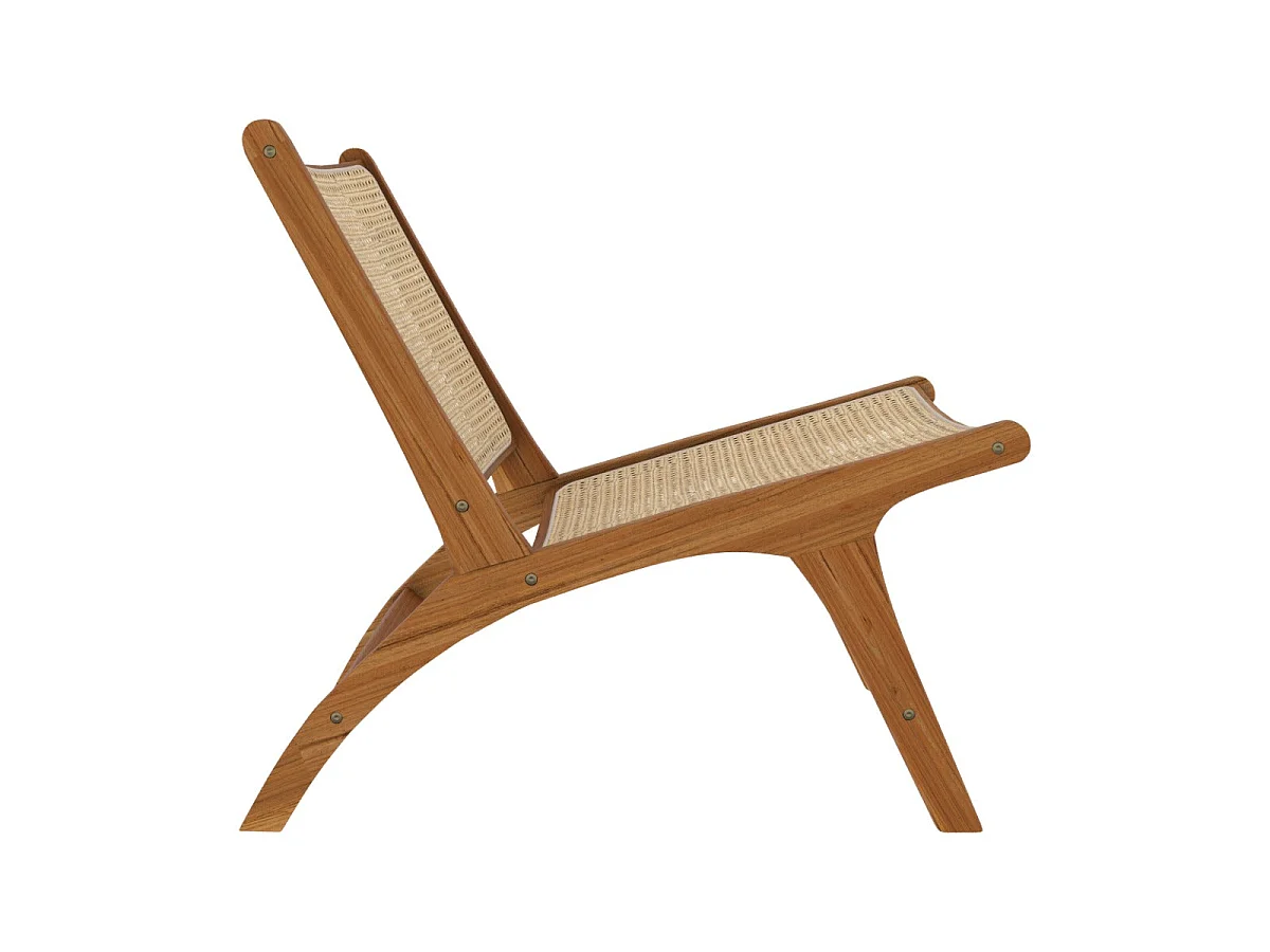 Sillón de teca y ratán natural - Kilka