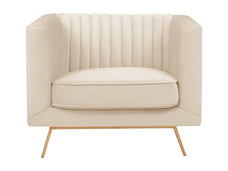 Poltrona in velluto beige - Gatsby