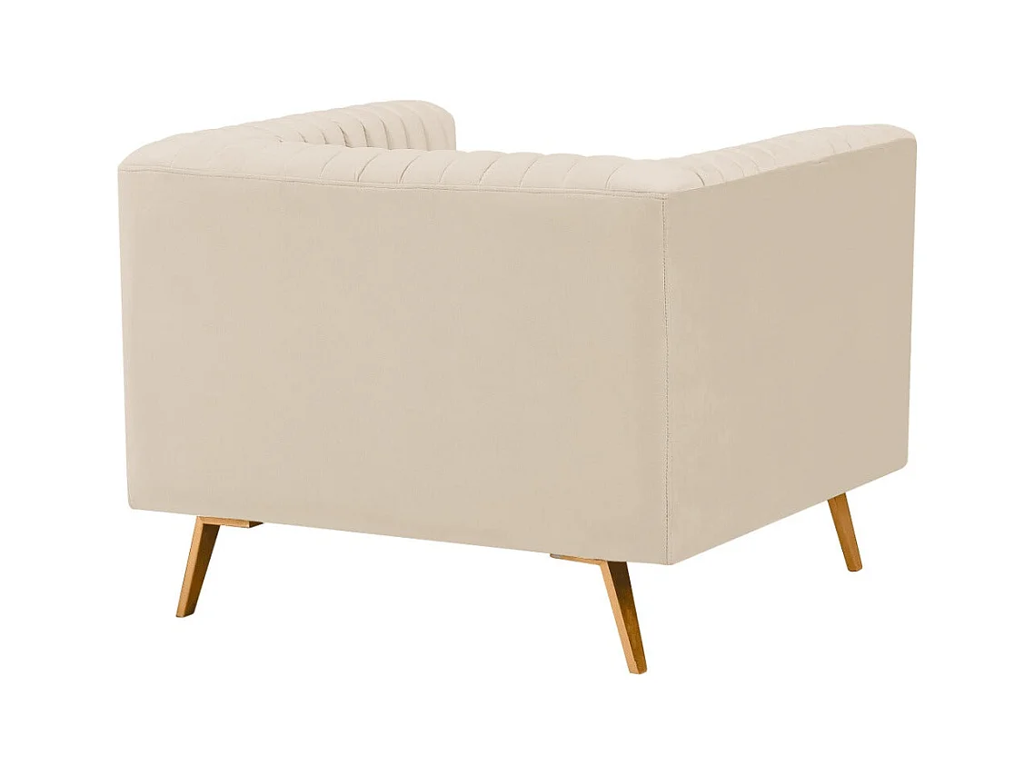 Fauteuil en velours beige - Gatsby