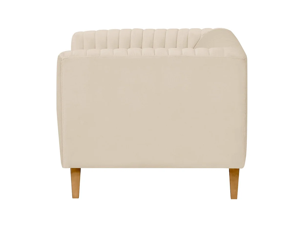 Fauteuil en velours beige - Gatsby
