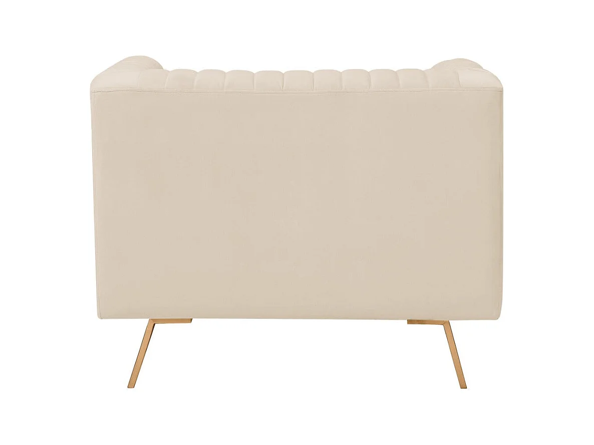 Fauteuil en velours beige - Gatsby