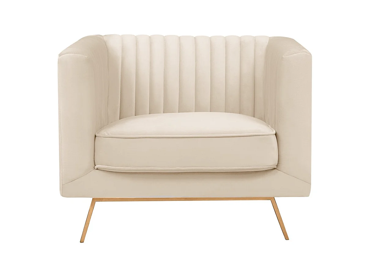 Poltrona in velluto beige - Gatsby