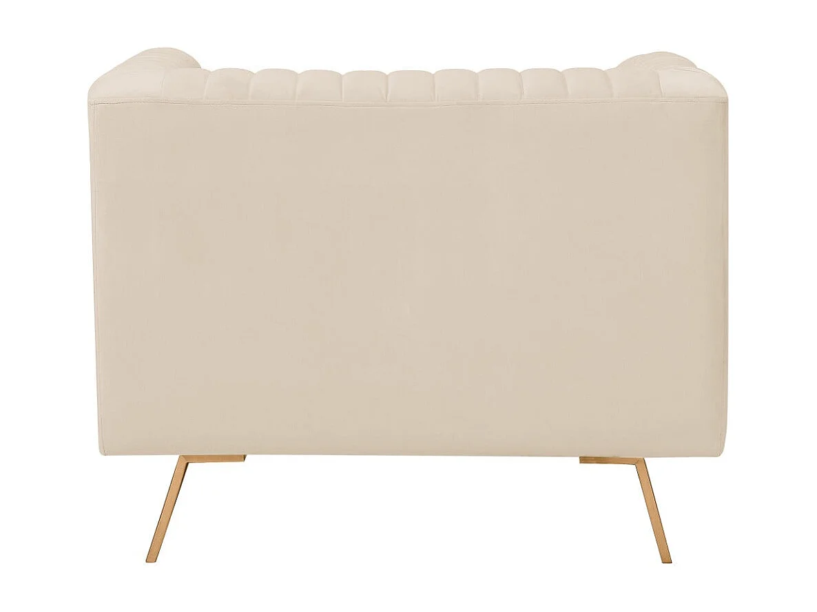Fauteuil en velours beige - Gatsby