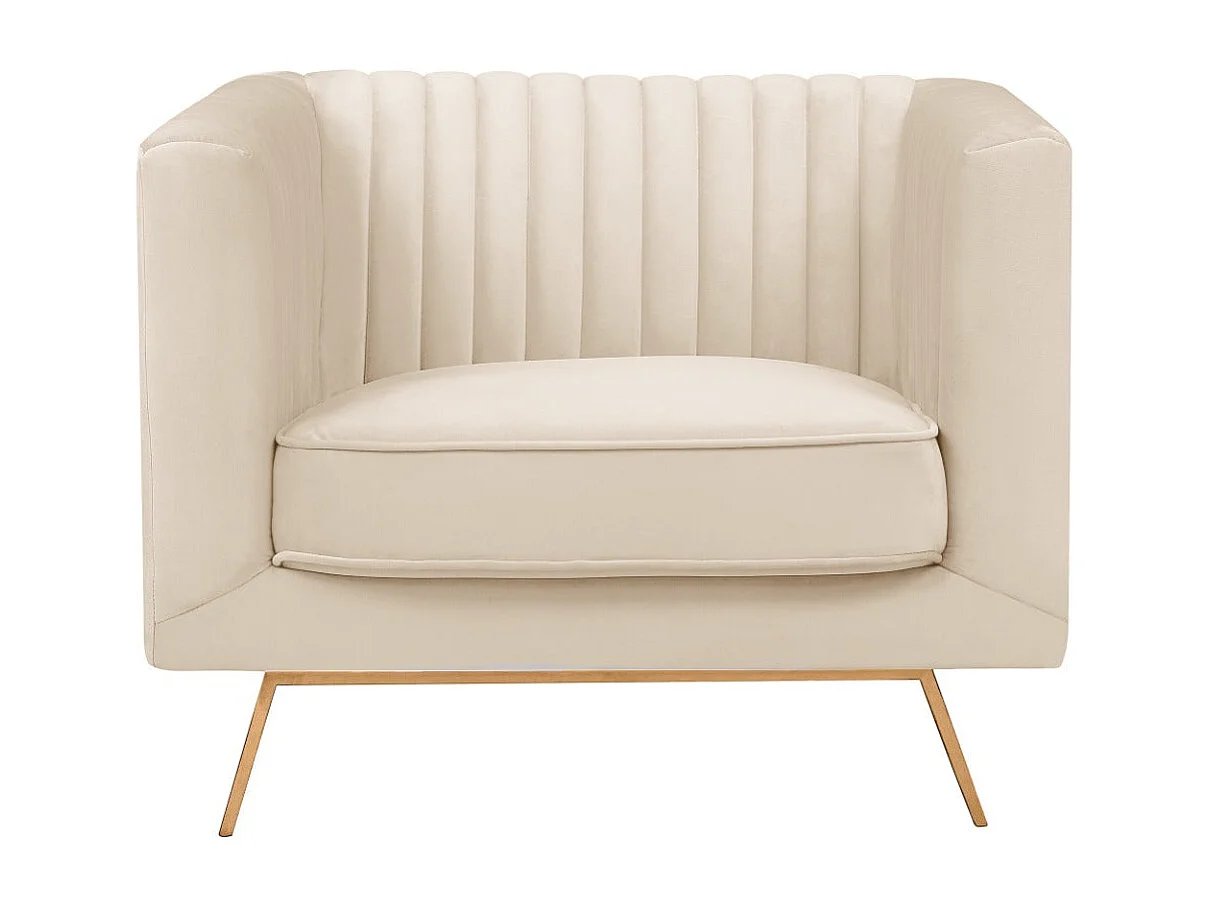 Poltrona in velluto beige - Gatsby