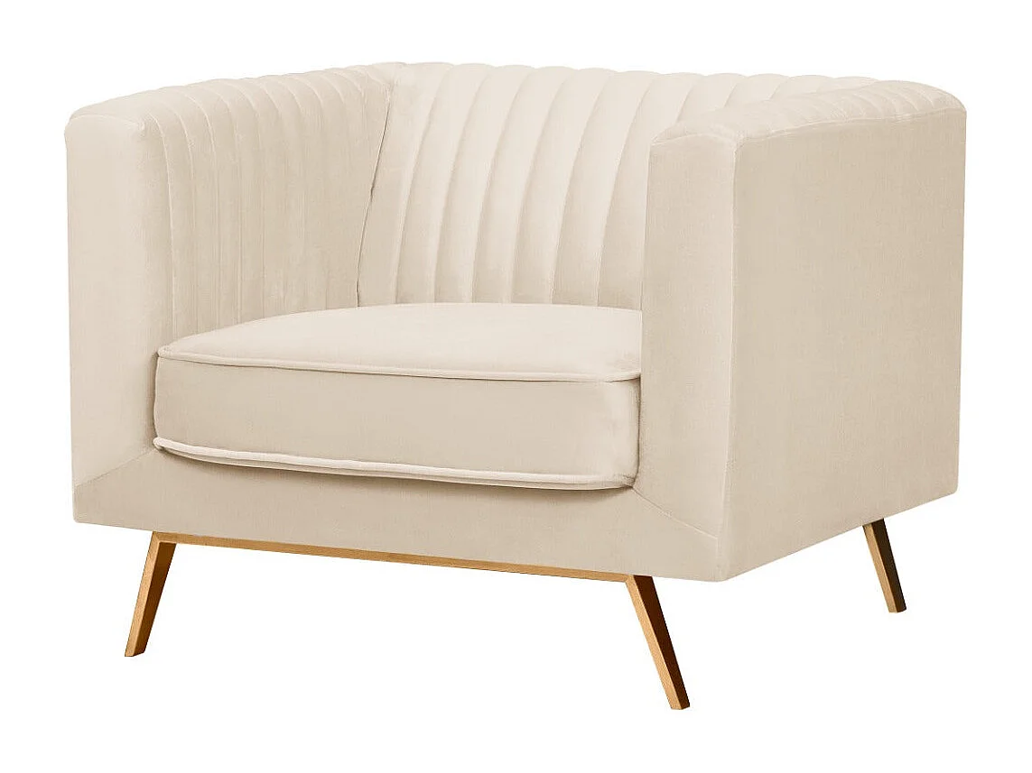 Poltrona in velluto beige - Gatsby