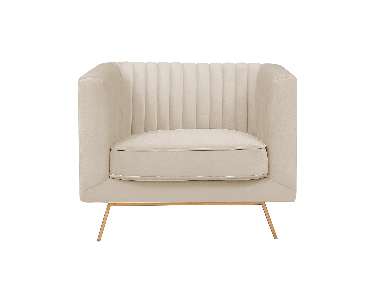 Poltrona in velluto beige - Gatsby