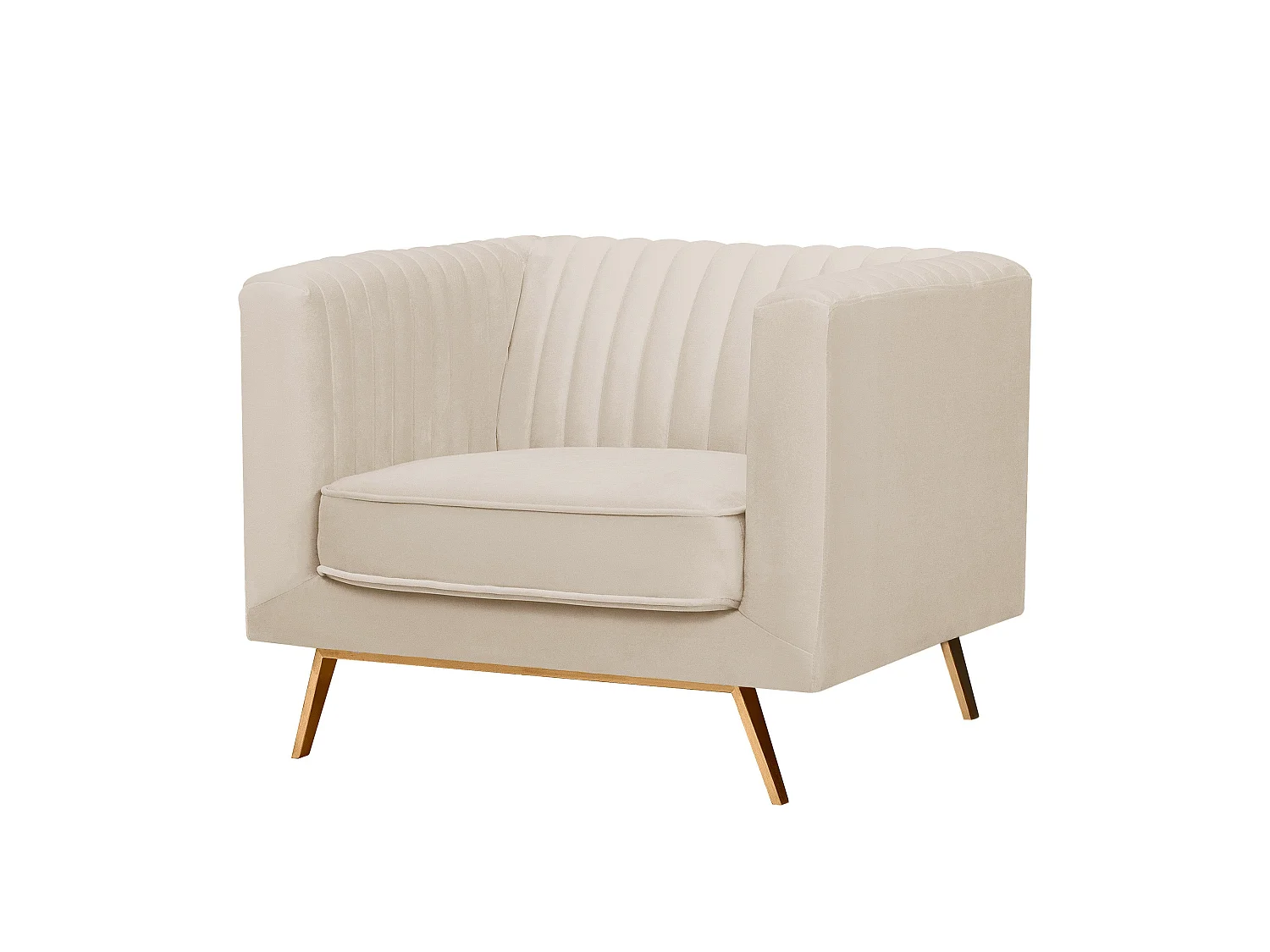Poltrona in velluto beige - Gatsby