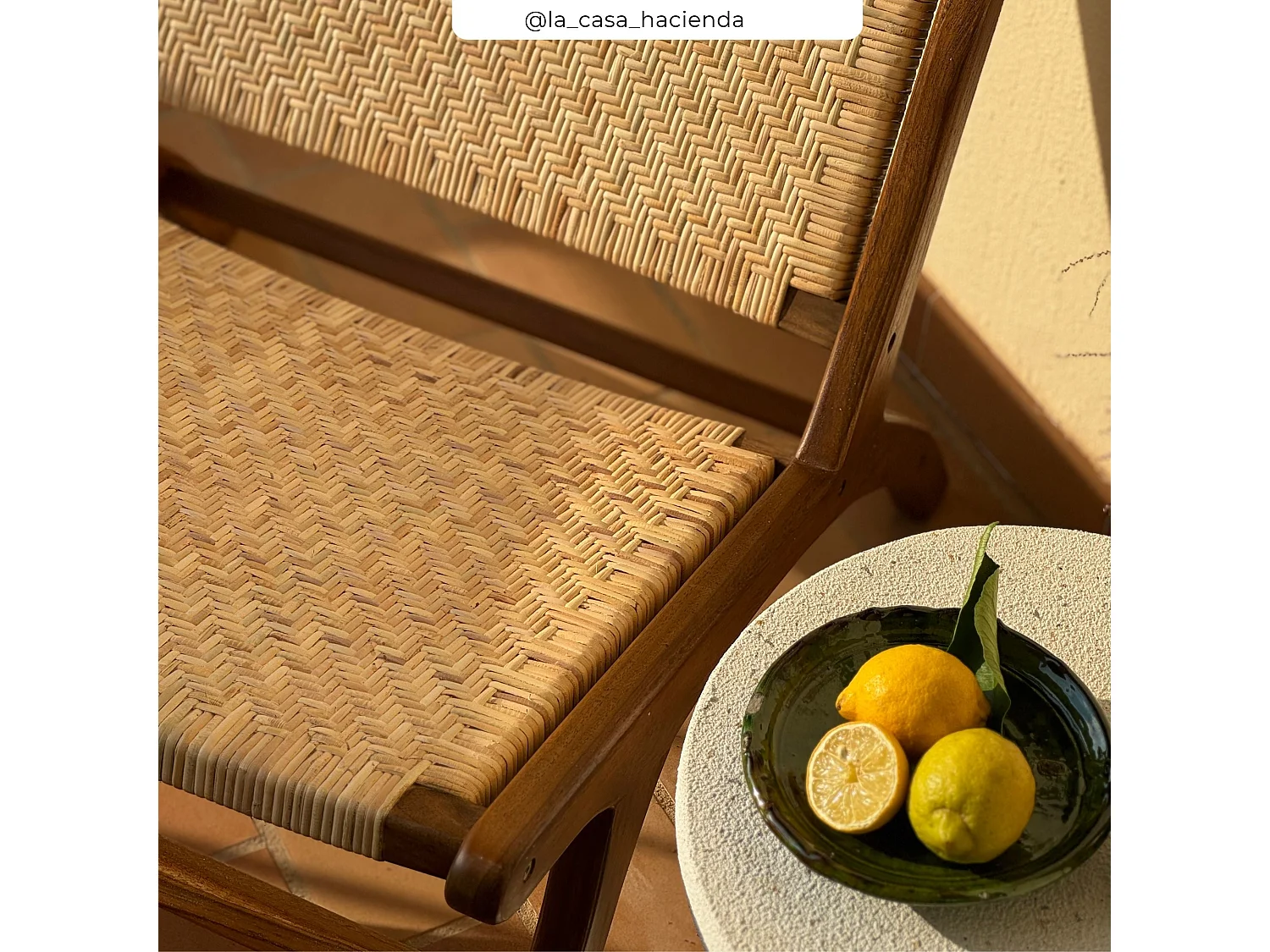 Sillón de madera de teca y ratán natural - Kilka