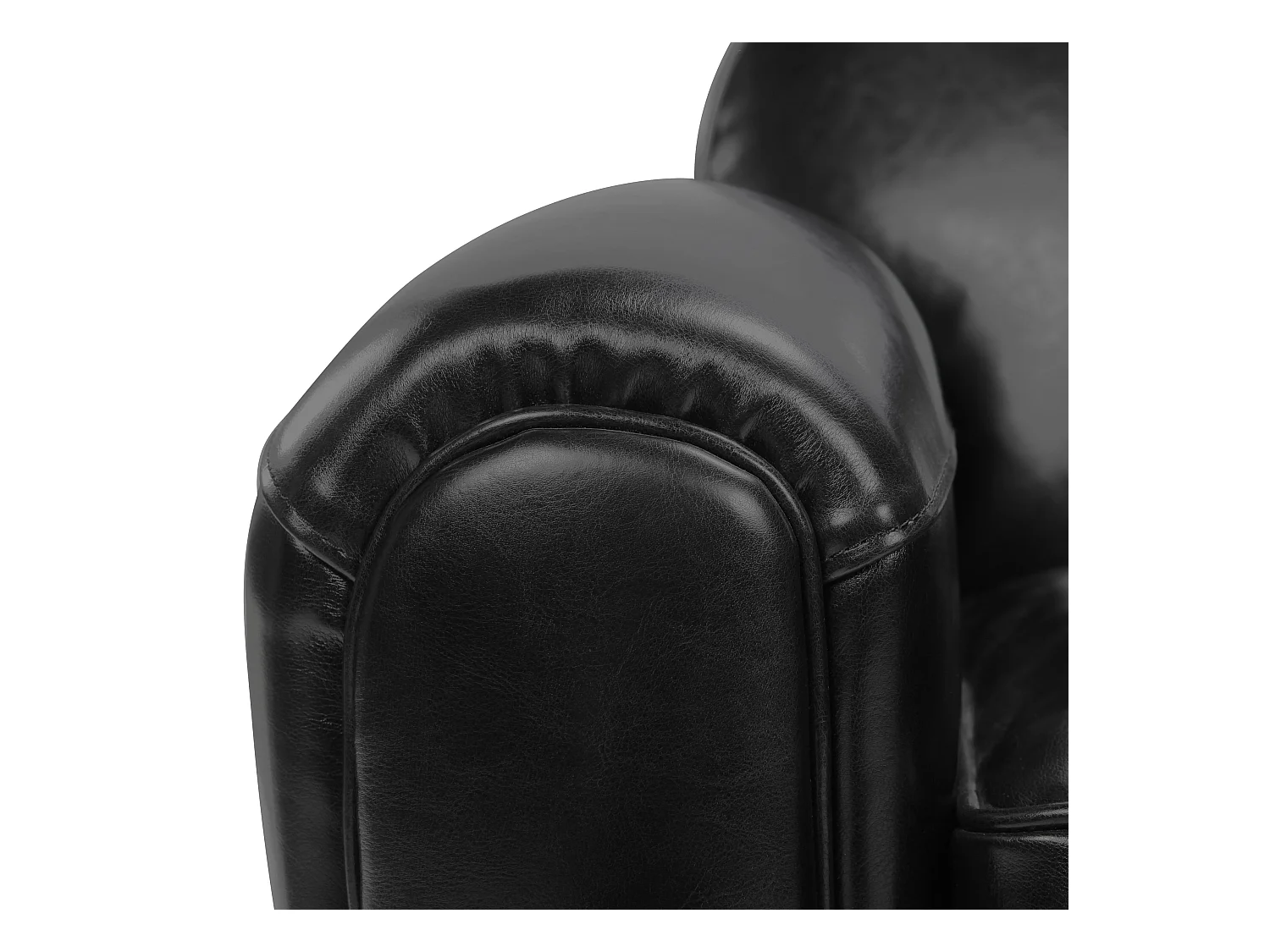 Sillón negro de cuero revestido - Club