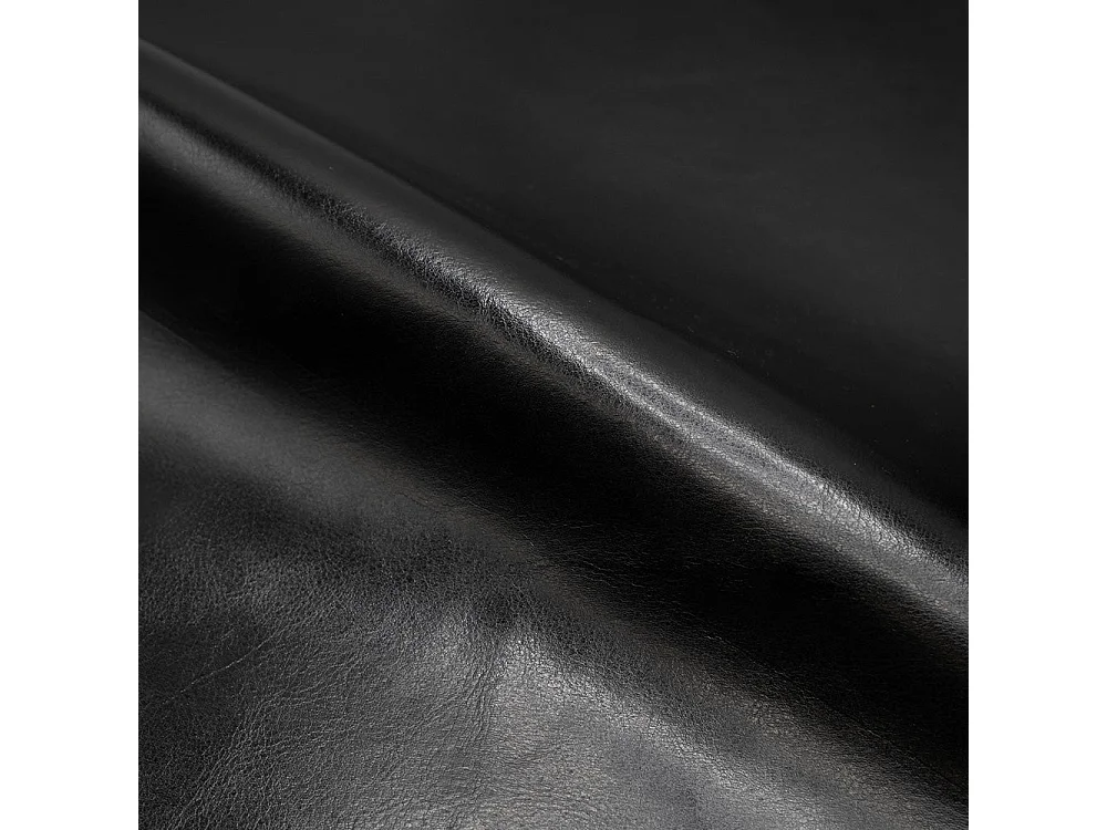 Sillón negro en cuero tostado sintético - Club