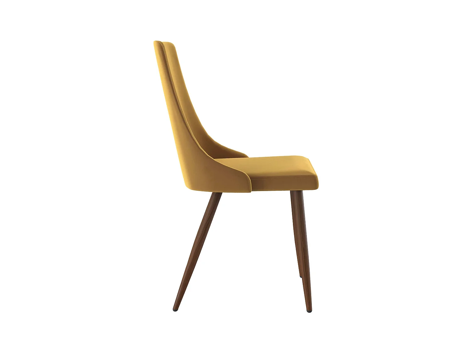 Set de 2 sillas de terciopelo amarillo mostaza - Vinni