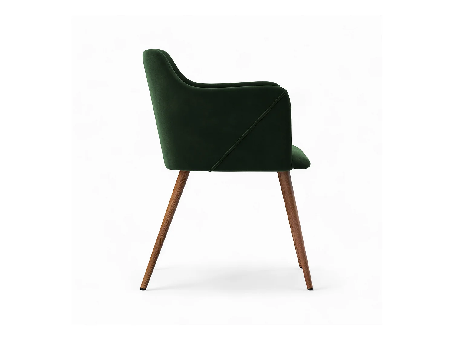 Set de 2 sillas con reposabrazos de terciopelo verde oscuro - Daisy