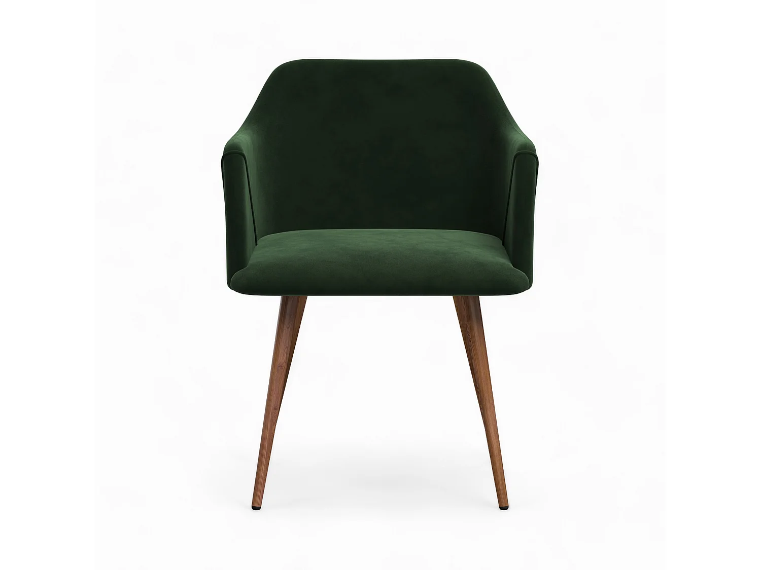 Set de 2 sillas con reposabrazos de terciopelo verde oscuro - Daisy