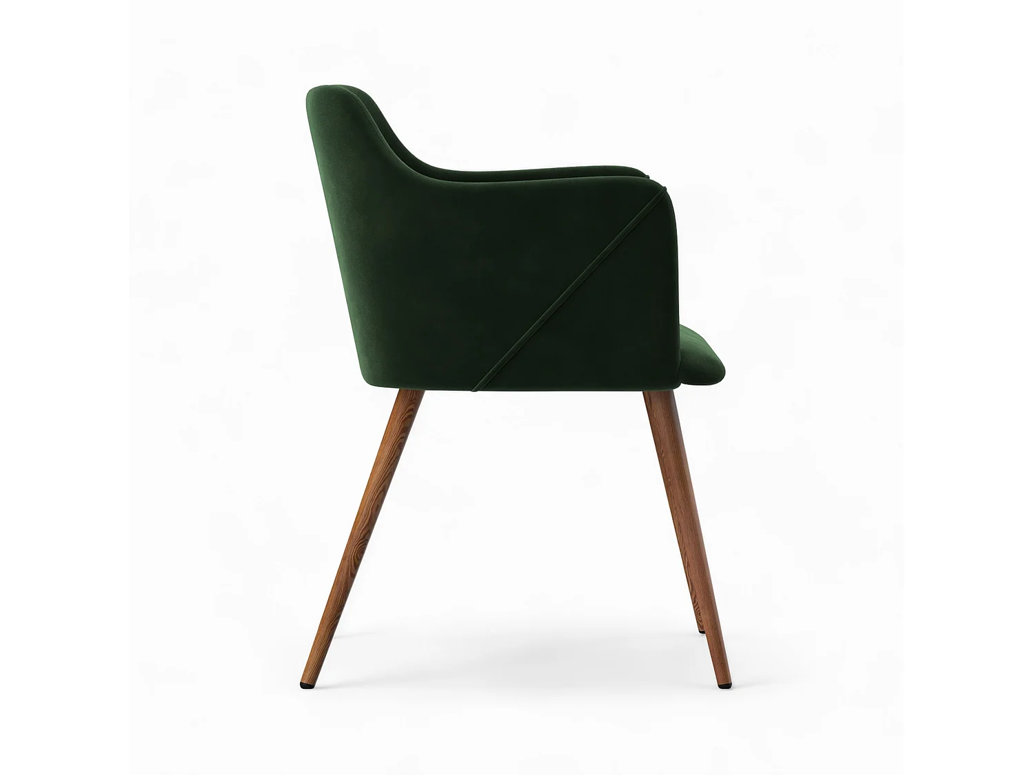 Set di 2 sedie con braccioli in velluto verde scuro - Daisy