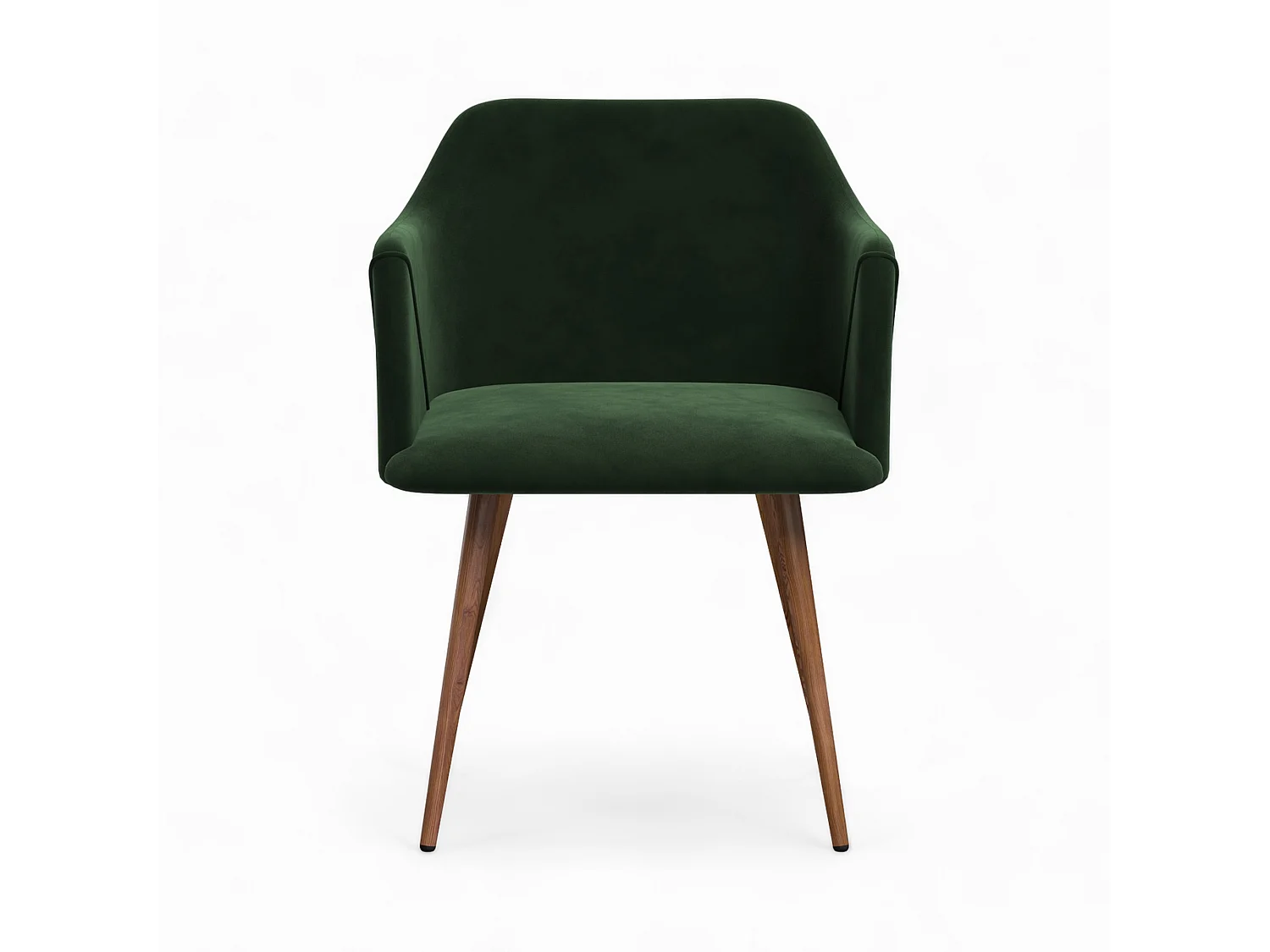 Set di 2 sedie con braccioli in velluto verde scuro - Daisy