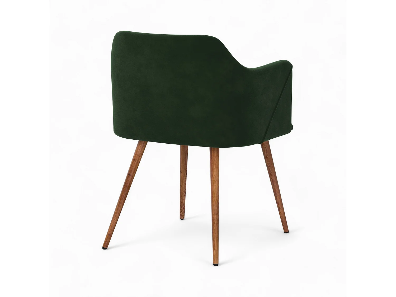 Set de 2 sillas con reposabrazos de terciopelo verde oscuro - Daisy