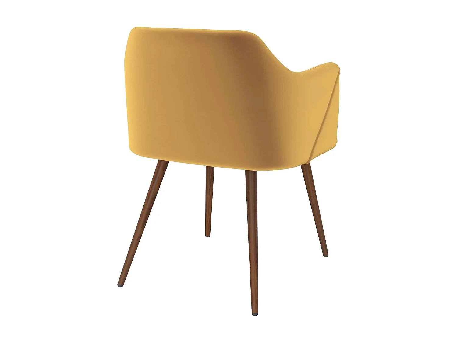 Set de 2 sillas con reposabrazos de terciopelo amarillo mostaza - Daisy